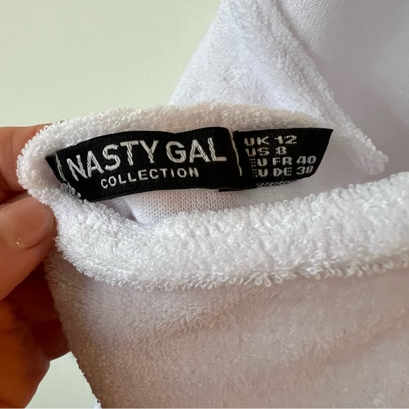 Nasty Gal Toweling Ruched Halter Mini Beach Cover Up Dress - Picture 4 of 4